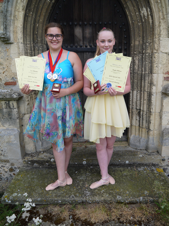 Two of our senior girls with their dance awards.